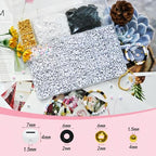 Looconi 3800pcs Beading Kits Letter Beads A-Z Clay Beads Gold Spacer Beads Smiley Beads and Heart Beads for Jewelry Making - color: LetterClayWhiteBlakc