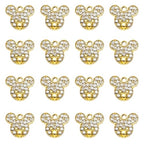16-Pcs Crystal Jewelry Making Charms Silver Pendant Charm For Women Making Jewelry Crafts Rhinestone Charms - color: Ring