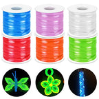 Lanyard String Kit, Cridoz 6Pack Glow in Dark Plastic Lacing Cord Gimp String Lanyard Weaving Kit for Boondoggle, Bracelets, Keychains, Crafts - style: Glow In Dark