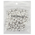 LolliBeads (R) Silver Plated Smooth Round Metal Beads 10 mm 100 Pcs - color: Silver 100 Pcs 10mm