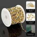 UMAOKANG 10 Meters White Black Enamel Bead Chain for Jewelry Making Gold Plated Stainless Steel Cable Chains for Necklace DIY - color: Gold-Black White Enamel