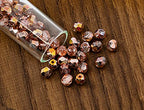 0.88oz (Approx. 300 pcs) Faceted Fire Polished Round Glass Beads 4mm (0.16in), Czech Republic Bohemian Glass Transparent Mix - color: Mix 03 Transparent AB, size: 25 g