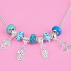 RUBYCA 96Pcs Mix Tibetan White Silver Color Connectors Bails Beads fit European Charm Bracelet Pendant - color: White Shiny Silver