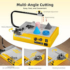 Hot Wire Foam Cutter, Foam Cutting Worktable with Elevated Extension Rail, Auto Shut-Off Function Hot Wire Cutting Tool for EVA, Sponge, KT board, Insulation panels, Polystyrene Foam - color: Yellow & Black Time