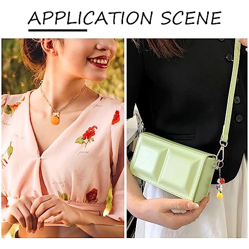 Craftdady Fruit Dangle Charms Pendants Cute Resin Food Pendants Apple Orange Pineapple Strawberry Pendants Lovely Vegetable Mushroom Charms for DIY Craft Earring Bracelet Necklace Jewelry Making - color: Mix Colors, 9 fruits