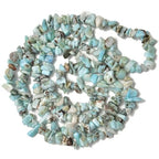 HAAMIIQII 5-8mm Natural Larimar Chips Beads Irregular Freeform Chip Loose Gemstone Beads Semi Precious Stone for Jewelry Making Strand 30 Inch - color: Larimar