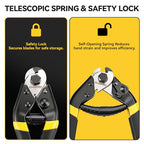 GRENPRO Cable Cutter, 7-1/2 Inch Heavy Duty Wire Rope Cutter, Chrome Vanadium Steel Jaw, For Hard Wire Ropes, Steel Wires And Aircraft Cables
