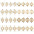SUPERFINDINGS Baroque Style Links Connectors Gold Double Hole Pendant Connector Flower Flat Round Chinese Knot Connector Charms for DIY Jewelry Making - size: 17-20x13-19mm