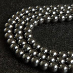 100pcs 6mm Black Hematite Beads Natural Gemstone Beads Round Loose Beads for Crafting and Jewelry Making - color: Black Hematite, size: 6mm