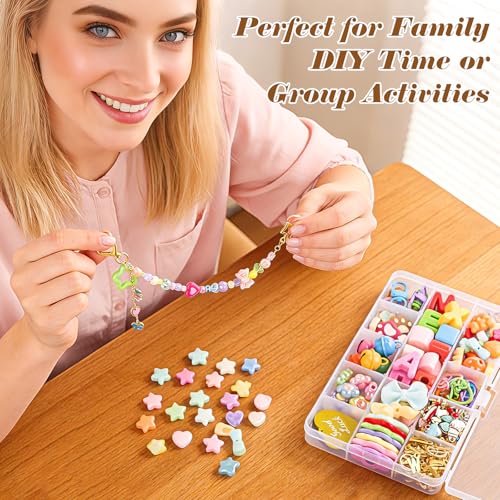 Ecoofor 561 Pcs Keychain Making Kit - Includes 30 Keychain Clips, 40 Extender Chains, 178 Charms, Beading Accessories, Jewelry Pliers - DIY Bag Charms & Jewelry Craft Kit Supplies - color: 8 Styles Ultimate Set