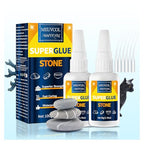 Meuvcol Stone Glue 100g - Marble Glue Heavy Duty for Granite, Artificial Stones & Tile | Clear Waterproof Stone Adhesive for Marble Repair & Craft Projects | Fast Drying, Strong, 6 Precision Nozzle - size: 100g, style: Stone Glue