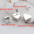 200 Pcs Heart Shape Spacer Beads Small Hole Metal Spacer Beads for Making Bracelet Necklace Earring Accessories DIY Handmade Craft (100 Gold+100 Silver) - color: 100 Gold+100 Silver