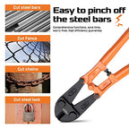 KSEIBI 141585 Heavy-Duty Medium Size Bolt Cutter 24" for Cutting Fence, Steel Wire, Chain, Screws, Rivet, and Medium Padlock, with Soft Grip Rubber Ergonomic Handle Cutters - size: 24 Inch-600mm