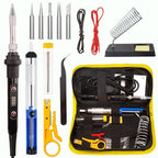WellerMan Soldering Iron Kit 80W – LCD Digital Adjustable Temperature Soldering Tool Set with 5 Precision Tips, Desoldering Pump, Solder Wire, Stand for DIY, Electrical Repairs, and Metal Work
