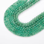 100Pcs Natural Stone Beads 6mm Green Aventurine Round Gemstone Loose Beads with Elastic Bracelet String for Bracelets Necklace Jewelry Making - color: Green Aventurine, size: 6mm