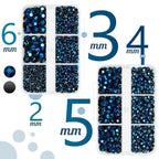 qiipii Ink Blue Resin Rhinestones for Crafting 2mm-6mm Flatback Navy Blue Jelly Rhinestones Non-Hotfix Stones Diamonds Gems Charms for Nails Face Eyes Makeup Tumblers Bottles DIY Crafts Shoes - color: Ink Blue Ab