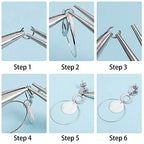 SUNNYCLUE 1 Box DIY 10 Pairs Geometric Hollow Earring Making Starter Kit Shell Ring Round Square Star Triangle Charm Connector Earring Stud Hooks Jewelry Making Supplies Craft Silver, Instruction - color: Diy 10 Pairs Earrings-style 2