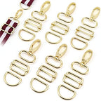 PECMER Purse Hardware for Bag Making 1 Inch D Ring 18 Pcs Gold Swivel Clasp Snap Hooks Slide Buckles for Strap Adjuster Dog Collar Making Supplies - color: Pale Gold-18 Pcs-1 Inch