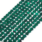 Songxi 60pcs 6mm Green Peacock Plum Blossom Natural Stone Beads for Jewelry Making, Smooth Loose Flower Shape Gemstone Beads for Bracelets Necklace Earrings Making Supplies ﻿ - color: Green Peacock