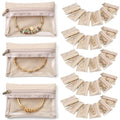 VLANDO 33 Pcs Travel Jewelry Case Velvet Jewelry Pouch with Zipper Clear Travel Jewelry Bag Jewelry Travel Organizer for Travel Business Trip Mother Day Mom Gifts for Mom Wife Women - color: A.33 PCS