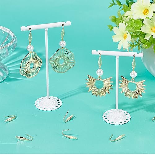 SUNNYCLUE 1 Box 80Pcs Stainless Steel Earring Hooks Real 18K Gold Plated Ear Wires with Loops Fish Hooks French Earring Findings for Pierced Ears Jewelry Making Supplies Hypoallergenic - color: 80pcs 18k Gold Plated Drop Shaped Earring Hooks