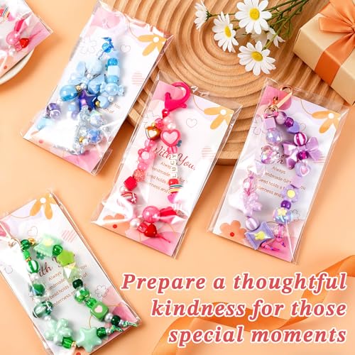 TOHONGADON 1812 Pcs Bead Keychain Making Kit, 7 Color Rainbow Beads Bag Charm Kit, Keychain Making Supplies with Beads, Great for Gifts, Festival, Party, Activity - color: 1812 Pcs Beads Keychain Kit