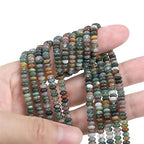 BEADIA Natural Indian Agate Spacer Beads Caps Rondelle Disk Loose Beads for Beading Jewelry Making 4mmx2mm 38cm - color: Indian Agate, size: Rondelle Disk 4mm x 2mm