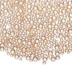 Iridescent Glass Tiny Bubble Beads, 0.4-3mm 20g No Hole Micro Mini Round Champagne Water Droplets Beads - Applications: for Resin Filler, Nail Art, Dollhouse Bath Tub, 2-Pieces - color: Champagne, size: φ0.4-3mm