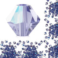 100pcs Authentic Preciosa 3mm (0.12 Inch) Small Faceted Bicone Crystal Loose Beads Tanzanite AB (Purple) Compatible with Swarovski Elements Crystals for Jewelry Making Pre-B365 - color: Tanzanite AB, size: 3mm (0.12 Inch) - 100pcs