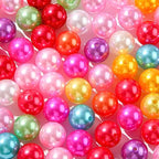 20mm Acrylic Beads 100pcs Color Pearl Bead Chunky Bubblegum Beads for DIY Jewelry Making (Pearl) - color: pearl