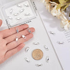Beebeecraft 1 Box 20Pcs Lobster Claw Clasp with Jump Rings 925 Sterling Silver Plated Brass Necklace Clasps for DIY Jewelry Making (12x6mm) - color: Silver-20pcs