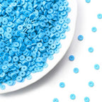 Blue Polymer Clay Beads, 6mm Heishi Bead for Jewelry Bracelets Necklace Making 1000PCS - color: Cyan blue