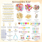 Ecoofor 561 Pcs Keychain Making Kit - Includes 30 Keychain Clips, 40 Extender Chains, 178 Charms, Beading Accessories, Jewelry Pliers - DIY Bag Charms & Jewelry Craft Kit Supplies - color: 8 Styles Ultimate Set