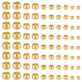 PH PandaHall 18K Gold Plated Brass Tube Crimp Beads 500Pcs 5 Sizes Rondelle Spacer Bead Loose Connector Beads for DIY Jewelry Necklace Bracelet Crafts 2mm 2.5mm 3mm 4mm 5mm, 1~4mm Hole