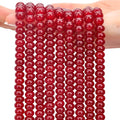 2 Strands (150PCs) Garnet Jade Rondelle Beads, 5 * 8mm Gemstone Loose Spacer Abacus Disk Beads for DIY Bracelet Necklace Earrings Jewelry Making, Craft Supplies Beading Kit - color: Garnet Jade, size: 5*8MM