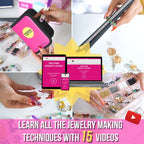 MODDA Natural Stone Jewelry Making Kit for Adults, Women. Includes Video Course, Crystal, Lava, Chakra Beads, Necklace, Bracelet, Earrings, Ring Supplies for Adults - color: Deluxe Natural Stone Jewelry Making Kit
