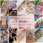 FZIIVQU 1400 Pcs Letter Beads Kit, 28 Styles White Acrylic Alphabet Beads Letter Beads for Jewelry Making wiht Number Beads Heart Beads Friendship Bracelet Kit - color: Black Letter & White Base, size: 6*6mm