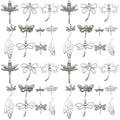 Youdiyla 110PCS Ancient Silver Dragonfly Series Pendant Jewelry Making DIY Keychain Earrings Pendant Various Design Charms for Jewelry Making Bracelets Necklace (SN11) - color: SN11