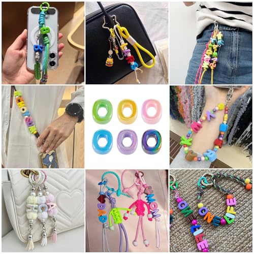 Beadthoven 20pcs Big Letter O Beads Large Hole Bubble Alphabet Acrylic Beads Charm Iridescent Plastic O Shape Loose Chunky Spacers for Jewelry Making Bracelet Necklace Keychains Shoelaces Crafts - color: O