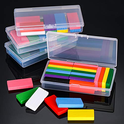 SATINIOR Pack of 12 Clear Plastic Bead Storage Containers with Hinged Lids for Beads and More (12.8 x 6.1 x 2.45 x 2.9 inches) - size: 4.8 X 2.45 X 0.9 Inch