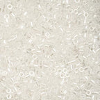 John Bead 25g Cylin Beads Crystal Luster 11/0 Glass Cylindrical Seed Beads for Jewelry Bracelets Necklaces Earrings Making Embroidery - color: Transparent Crystal Luster