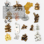 stino 100g Metal Pendant Charms for Jewelry Making, Bulk Silver & Gold Plated Charms for Braclet Necklace Crafts, Animal Plant Flower Pet and so on - color: Bear Mixed Color