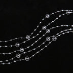 FQTANJU 200 Ft Acrylic Crystal Clear Beads String Roll, 8mm and 3mm Mixed, Party Garland Wedding Centerpieces Bridal Bouquet Crafts Decoration 60M - color: Crystal Clear