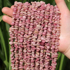 400pcs Natural Chip Stone Beads for Jewelry Making Rhodochrosite 5-8mm Irregular Gemstones Healing Crystal Loose Rocks Bead Hole Drilled for Ring Earrings Necklace Bracelet Making DIY Art Crafts - color: Rhodochrosite(2 Strands-62")
