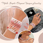 Lynnmos Clay Beads Bracelet Making Kit - 15000 Pcs, 6mm Heishi Disc Beads - DIY Jewelry Making Kit with 2 Boxes, Charms, and Gift Pack for Creative Designs and Crafting Fun - color: Multicolor Deluxe