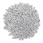 600PCS 6x6mm Square Acrylic Letter Beads G for Friendship Bracelets Jewelry Making, White Acrylic Cube Base with Black Alphabet Beads for DIY Crafts Bracelets Necklaces Key Chains Phone Lanyard - color: Letter G(Black on White)