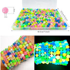 700Pcs Glow in The Dark Beads, 8mm Glowing Solar Luminous Round Beads Mixed Acrylic UV Beads Color Changing Bracelet Beads Sun Sensitive Plastic Glow Beads Bulk for Jewelry Making Bracelets - color: Mixed Colors 8mm Round Beads