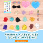Eenua Pony Beads Keychain Kit for Kids DIY Bead Pets Craft Set with 12 Animal Keychains 2 Heart Shaped Boxes Creative Art Craft for Beginners