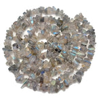 HAAMIIQII 5-8mm Natural Labradorite Chips Irregular Chip Stones Loose Gemstone Energy Healing Beads for Jewelry Making Strand 30 Inch - color: Labradorite