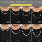 4/6mm Cuban Link Chains for Men - Gold/Silver Plated Stainless Steel Miami Curb Chain Necklace - No Tarnish Hip Hop Mens Jewelry, 18"/20"/22"/24" - color: 4MM Silver Chain, size: 20inch